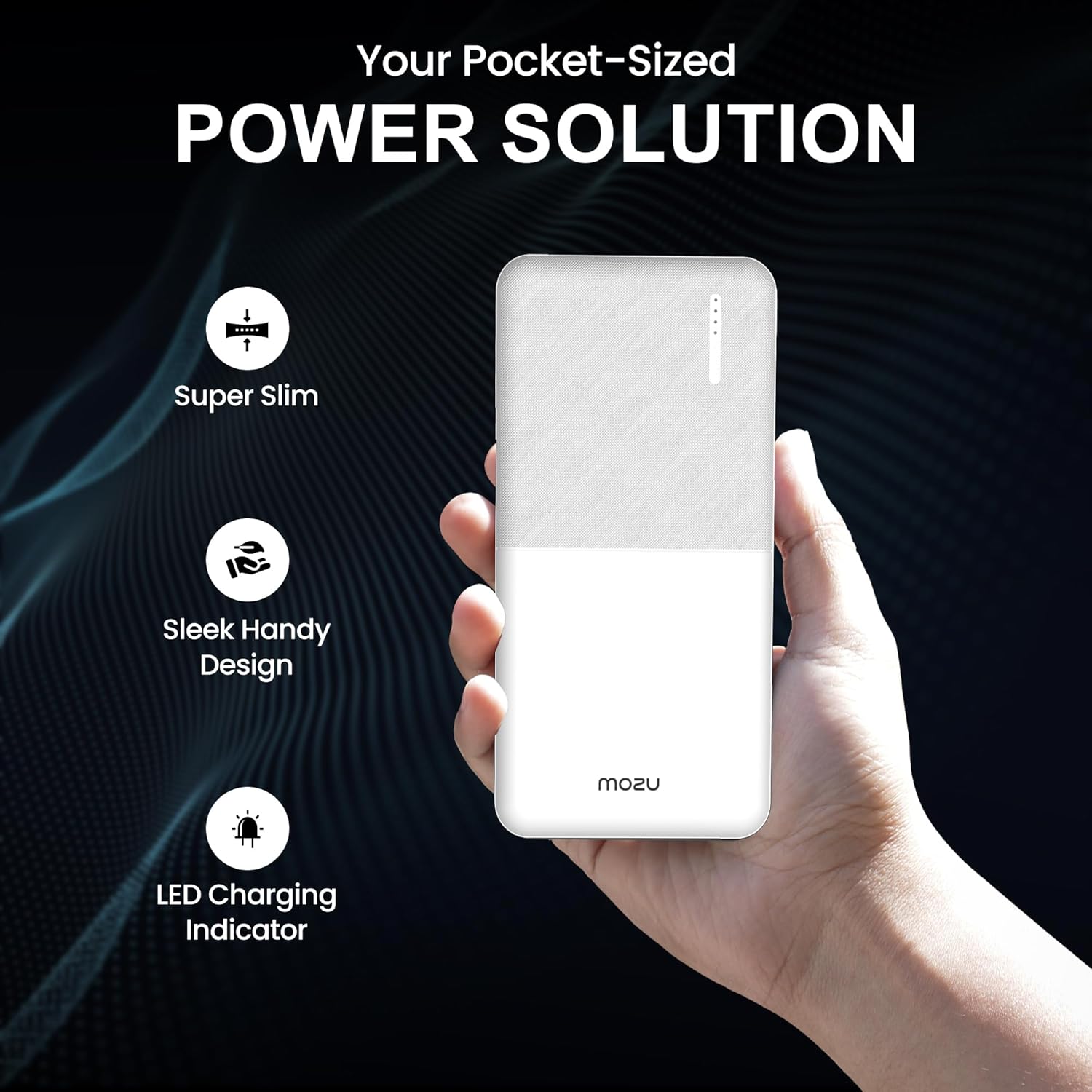 ChargeX P10 10000 mAh 12W Compact Pocket Size Powerbank - Mozu