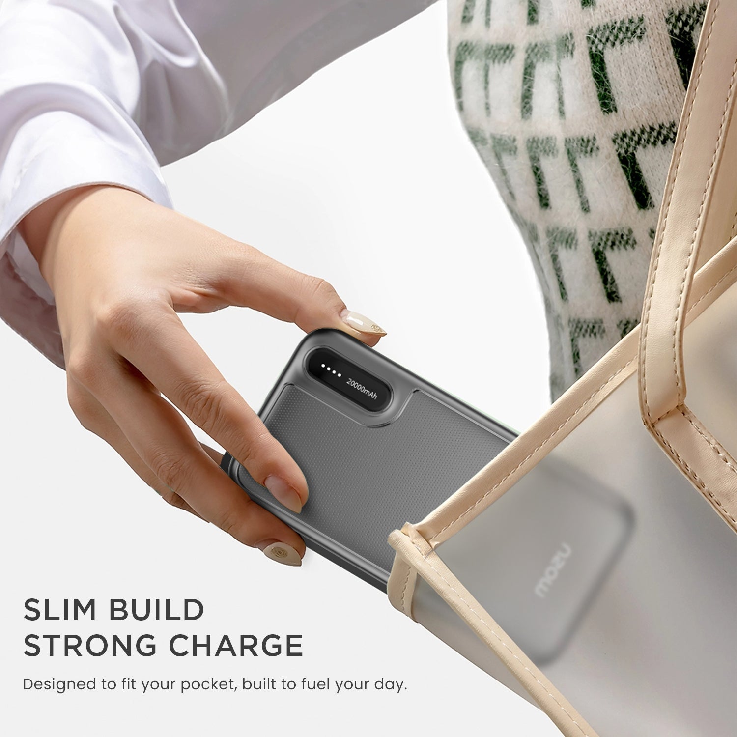 Mozu Chargex P120 20000 mAh 22.5W Fast Charging Powerbank |PD QC Support|Triple Output|Type C Fast Input Output|Compact Size - Mozu