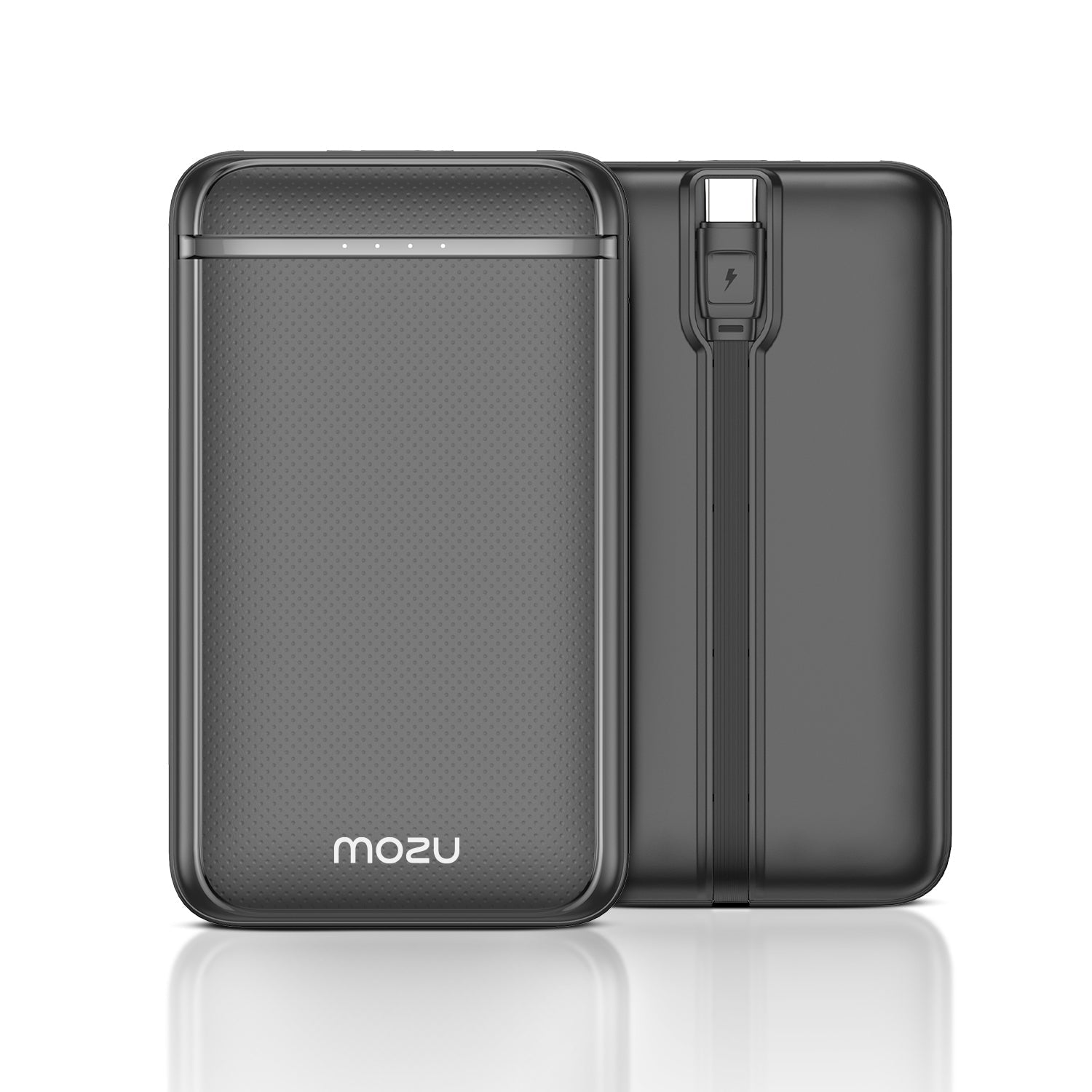 Mozu Chargex P210 10000mAh Power Bank With Built - in Type - C Cable | 22.5W Fast Charging | Triple OutPut Ports | Flight Approved 38.5WH | Smart Heat Protection | Mini - Slim & Compact 18mm Design - Mozu