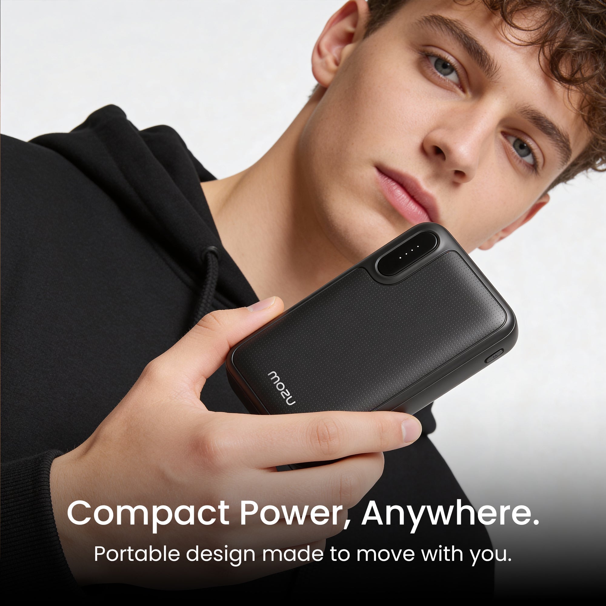 Mozu Chargex P220 20000mAh Power Bank With Built - in Type - C & 8 PIN Cables | 22.5W Fast Charging | Total Four Output | Flight - Approved 77Wh | Smart Heat Protection | Small & Compact Design - Mozu